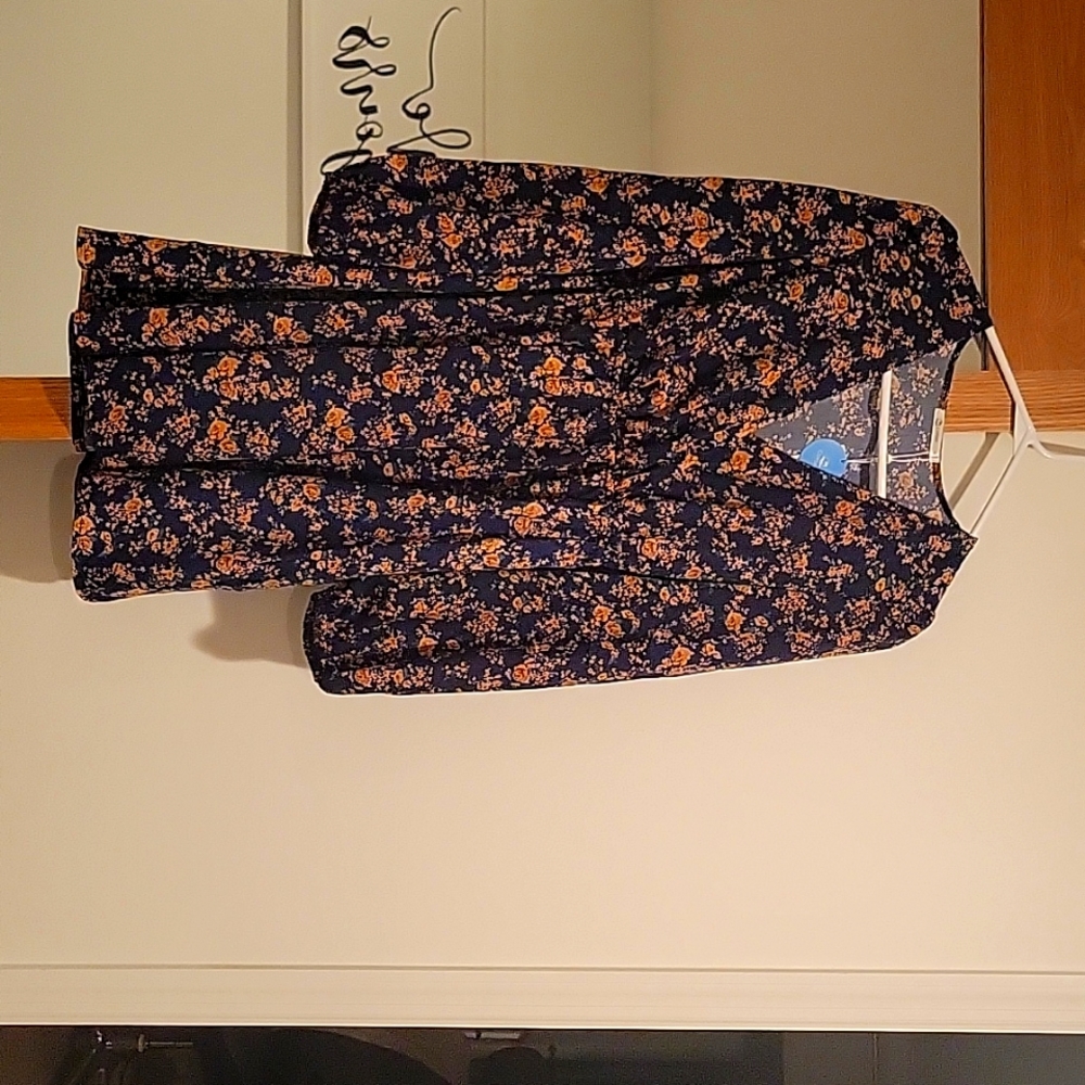 Peasant sleeve mini dress